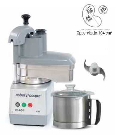 Robot Coupe Cutter & groentesnijder R 401 230V, Snelheid 1500 tpm