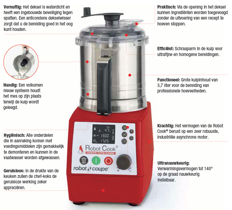 Robot Coupe verwarmde keukenmachine, Robot Cook, 230V