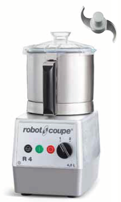 Robot Coupe Cutter R4 400V, 4,5 liter, 2 snelheden, 1500 & 3000 tpm