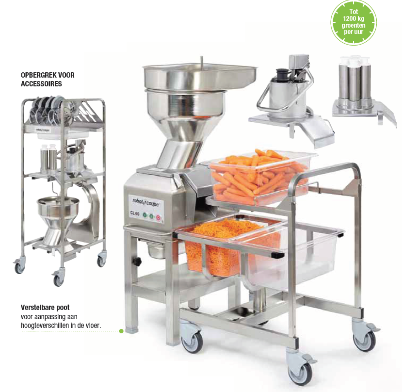 Robot Coupe Groentesnijder CL60 V.V. Verse voeding 3 Toevoeropeningen