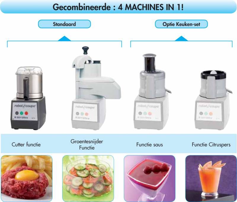 Robot Coupe Cutter & groentesnijder R 402 V.V. 230V, 300 - 3500 tpm